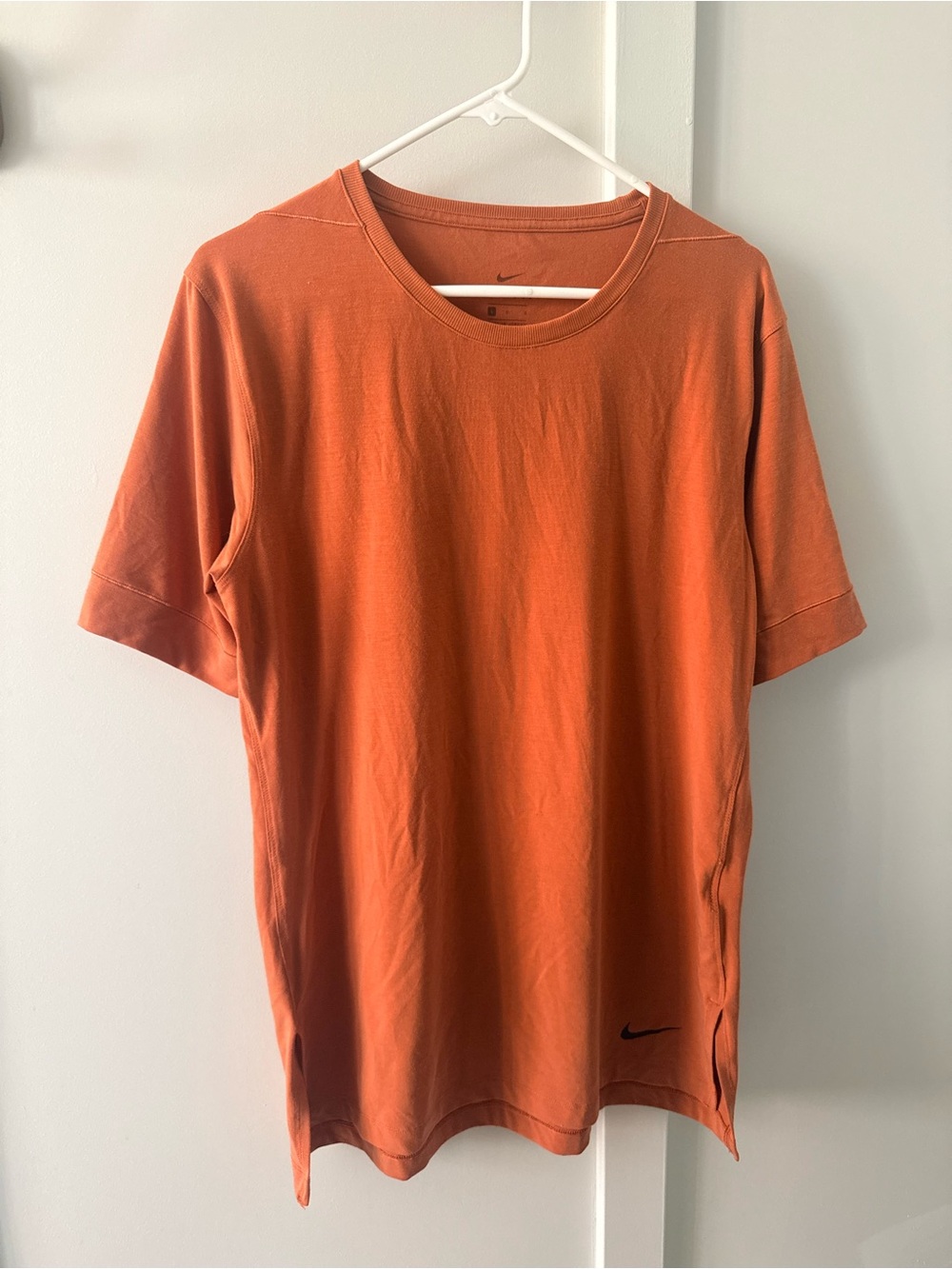 Nike Women’s Orange Short Sleeve Crewneck Athletic Tee Tunic Length